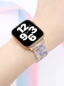 1 件 CNC 树脂雕刻 Apple Watch 表带，可调节尺寸以适合手腕，防水耐用，兼容 Apple Watch Ultra 2/1、SE、S10/9/8/7/6/5/4/3/2/1 38/40/41/42/44/46//45/49mm - 彩色 - 查看 6