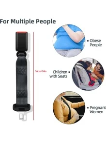 1pc ABS Car Seat Belt Extender - Multicolor - View 5