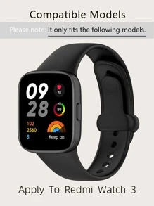 Dây đeo đồng hồ silicon tương thích với Redmi Watch 3 - màu đen - Xem 3