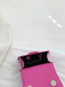 迷你翻蓋方包螢光紅前衛 - 玫紅色 - 查看 5