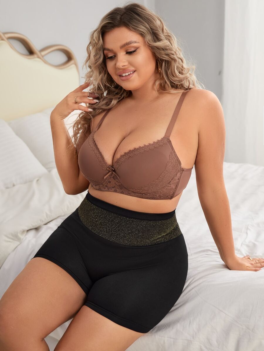 Shorts de fajas de talle alto - Negro - Ver 1