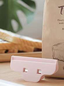 1pc PP Sealing Clip, Minimalist Pink Damp-proof Food Sealing Clip For Kitchen - Pink - View 5