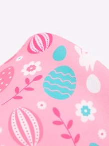 Supet 1pc Fabric Egg & Rabbit Pattern With Collar Pet Bandana For Cat And Dog For Easter Day - Pink - View 6