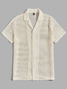 Manfinity RelaxMax Men Lapel Collar Button Front Shirt