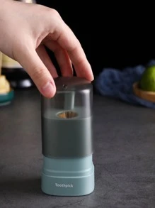 1 Nhựa Đựng Tăm Sáng Tạo Chữ Đồ Họa Báo Chí Thiết Kế Đựng Tăm Để Bàn - màu xanh lá - Xem 3