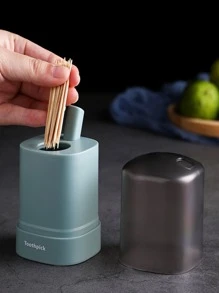 1 Nhựa Đựng Tăm Sáng Tạo Chữ Đồ Họa Báo Chí Thiết Kế Đựng Tăm Để Bàn - màu xanh lá - Xem 4