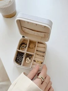 Goldendazeillustration Modern Mushroom & Flower Print Jewelry Box - Multicolor - View 2