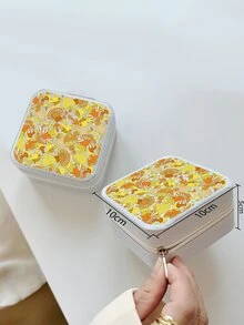 Goldendazeillustration Modern Mushroom & Flower Print Jewelry Box - Multicolor - View 3