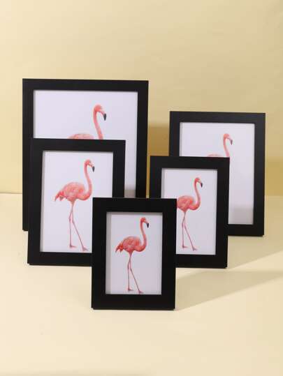 1pc Dual-Use Wooden Picture Frame, For Wall & Table Display, With Random Photo Paper, Suitable For Home, Bedroom, Dining Room, Living Room Gifts Birthday Graduation