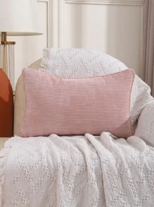 1入組無填充物條紋靠墊套現代梭織面料家居裝飾枕套 - 粉色 - 查看 6