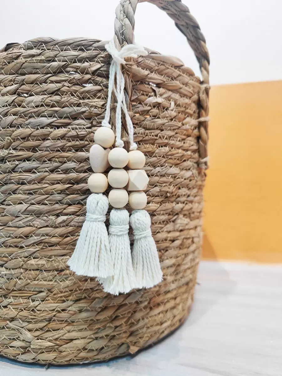 3 cái hạt & tua trang trí treo tường, trang trí treo bằng gỗ hiện đại cho gia đình - Nhiều màu - Xem 1