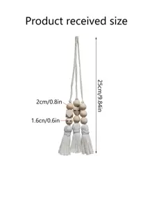 3 cái hạt & tua trang trí treo tường, trang trí treo bằng gỗ hiện đại cho gia đình - Nhiều màu - Xem 3