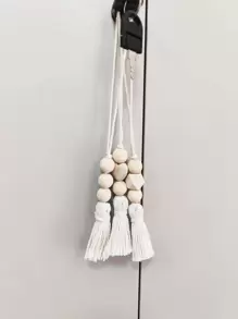 3 cái hạt & tua trang trí treo tường, trang trí treo bằng gỗ hiện đại cho gia đình - Nhiều màu - Xem 4