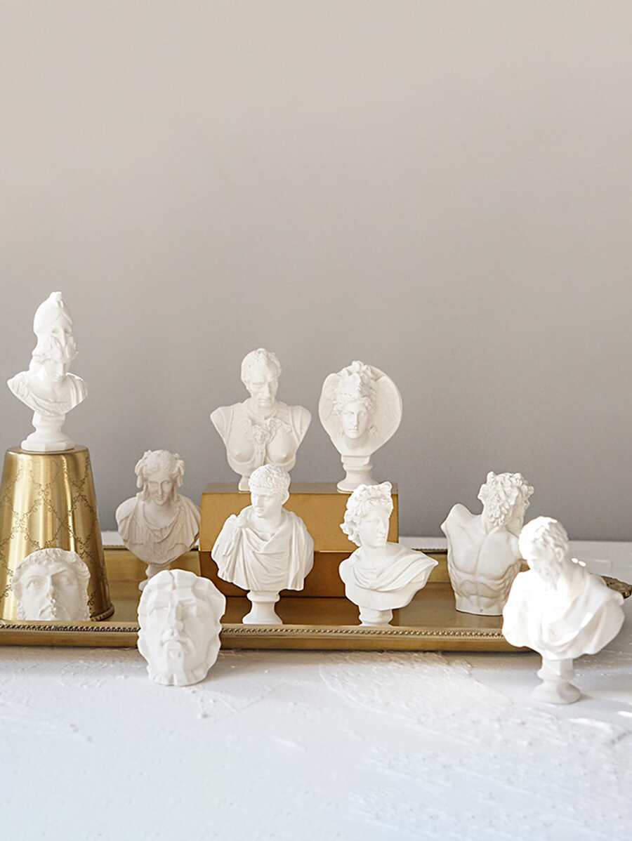10 đồ vật trang trí Polyresin, đồ trang trí thiết kế hình thủ công cho gia đình - trắng - Xem 1