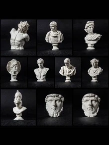 10 đồ vật trang trí Polyresin, đồ trang trí thiết kế hình thủ công cho gia đình - trắng - Xem 5