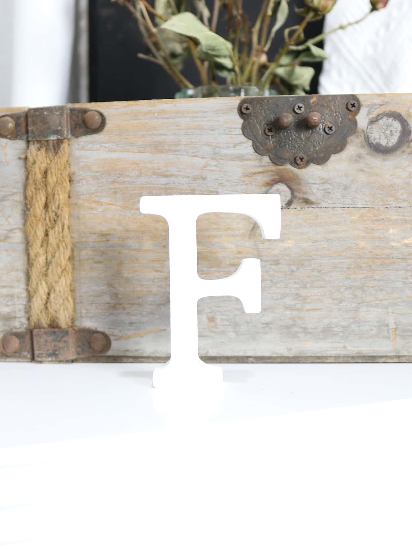 1 đồ trang trí bằng gỗ, đồ trang trí thiết kế chữ cái cho nhà quà tặng tốt nhất - trắng - Xem 1