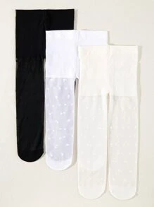 3 cặp quần tất họa tiết ngôi sao cho bé - Nhiều màu - Xem 1