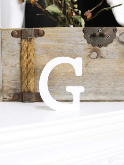 1 件木质装饰物，字母设计装饰工艺品，适合家庭最佳礼物