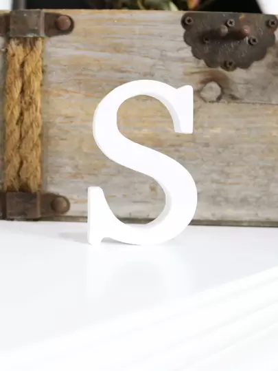 1 件木质装饰物，字母设计装饰工艺品，适合家庭最佳礼物