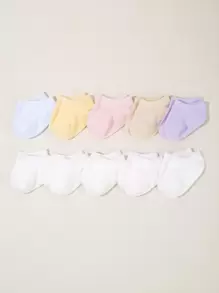 10pairs Baby Solid Socks - Multicolor - View 3