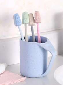 4 件套牙刷盖，迷你便携式户外旅行牙刷架，浴室收纳配件家居浴室装饰秋季装饰返校 - 彩色 - 查看 3