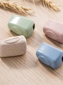 4 件套牙刷盖，迷你便携式户外旅行牙刷架，浴室收纳配件家居浴室装饰秋季装饰返校 - 彩色 - 查看 5