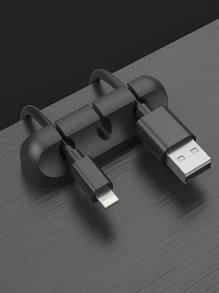 2入組線束夾-電纜管理,6mm電纜整理系統-橡膠黏合線掛,適用於家庭,辦公室,小隔間,汽車,桌面配件（黑灰色） - 彩色 - 查看 4