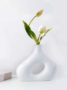 1 Bình Hoa ABS, Hiện Đại Thiết Kế Trừu Tượng Bình Hoa Cho Gia Đình, Trang Trí Nhà Cửa, Bình Hoa, Trung Tâm, Trang Trí Bàn Ăn - trắng - Xem 3