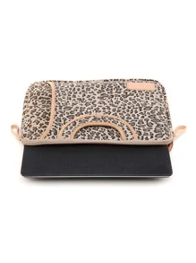 LISEN 1pc Leopard Printed Brown Laptop Bag With Handle - Multicolor - View 5