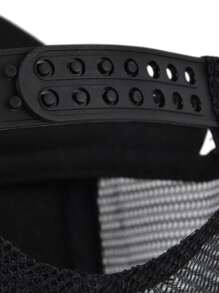 1 PC Nữ Chữ Đồ Họa Mũ Trucker Thông Thường Thoáng Khí Cho Ngoài Trời - màu đen - Xem 3