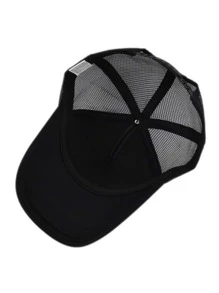 1 PC Nữ Chữ Đồ Họa Mũ Trucker Thông Thường Thoáng Khí Cho Ngoài Trời - màu đen - Xem 4
