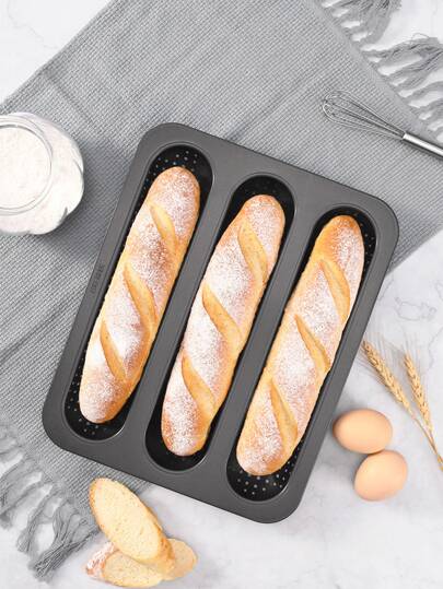 CHEF MADE 1个IPstyle硅胶法棍面包模具，不粘法式面包烘焙模具，3个波浪形面包模具，吐司烘焙模具，面包卷模具，三明治模具，法式长棍面包模具