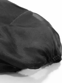 FRIFUL Women's Lantern Sleeve Shirt - Black - View 3