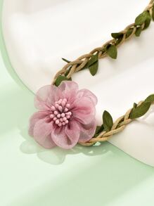 花朵装饰颈链 情人节、妈妈、母亲、母亲节、礼物 - 綠色 - 查看 4