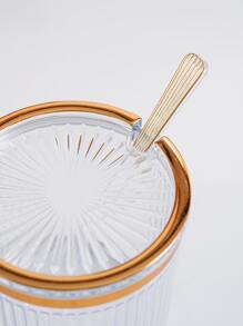 1pc Clear Spice Jar With Spoon, Seasoning Container For Kitchen - Clear - View 8