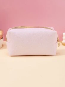 1 bolsa de maquillaje octogonal para mujer con adorno en forma de gato en polvo dorado para joyería, teléfono y almacenamiento de dinero - Multicolor - Ver 4