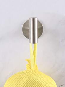 Waterproof Adhesive Hook, Stainless Steel Robe Hook, 1pc - Silver - View 5