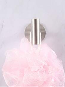 Waterproof Adhesive Hook, Stainless Steel Robe Hook, 1pc - Silver - View 6