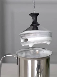 1pc Milk Frothing Pitcher, Stainless Steel Manual Milk Frother For Household School Supplies Back To School