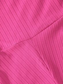 青少年纯色简约休闲无袖连体裤，配蝴蝶结