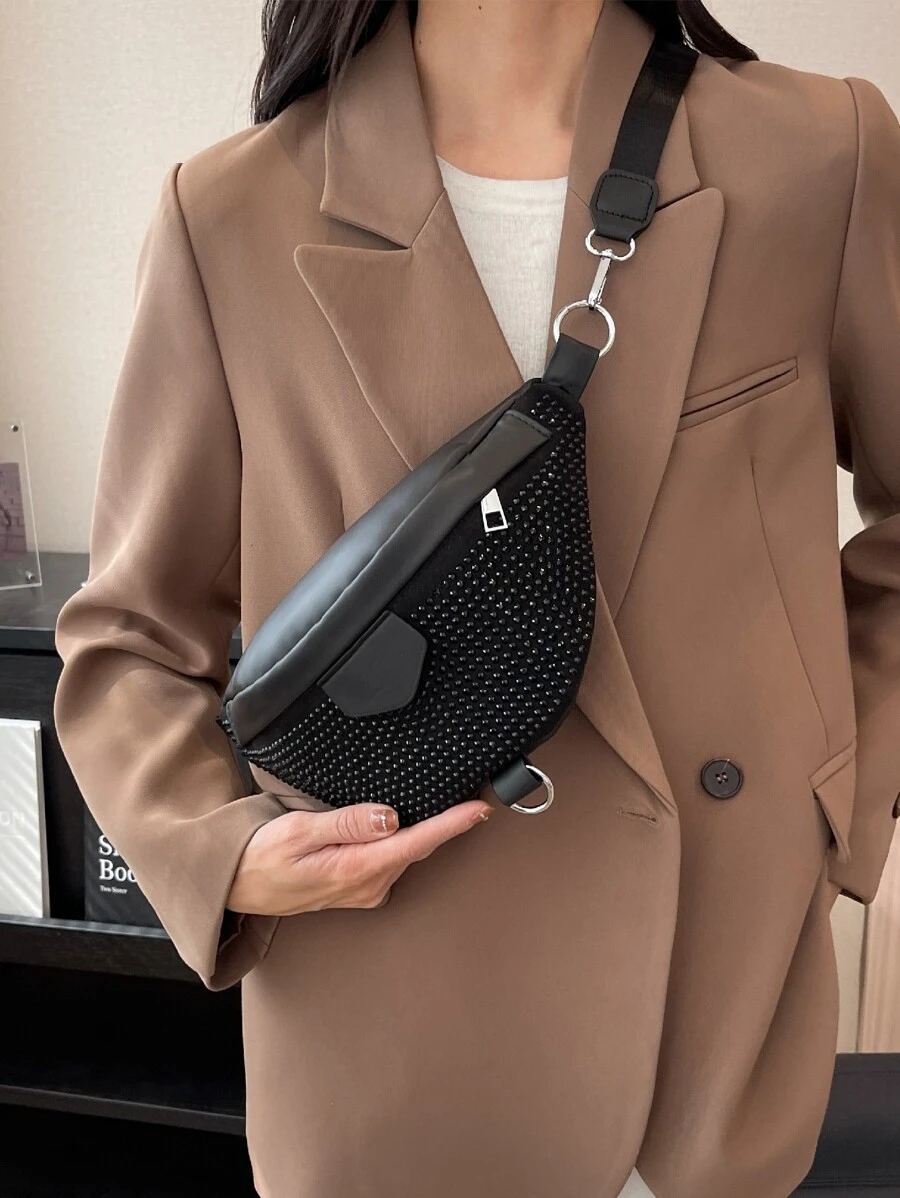 Studded Waist Bag Medium Black Punk