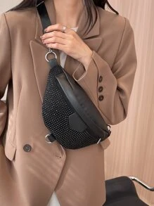 Studded Waist Bag Medium Black Punk - Black - View 3