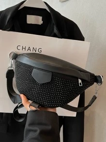 Studded Waist Bag Medium Black Punk - Black - View 6