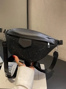 Studded Waist Bag Medium Black Punk - Black - View 7