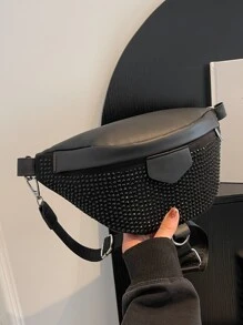 Studded Waist Bag Medium Black Punk - Black - View 8