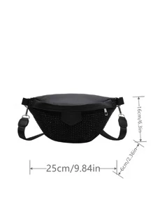 Studded Waist Bag Medium Black Punk - Black - View 9