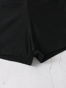 SHEIN Swim Tankini de verano con estampado tropical y escote de halter para la playa - Multicolor - Ver 5