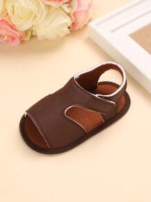 Bebé Sandalias con tira cierre de gancho y bucle - Marrón - Ver 3