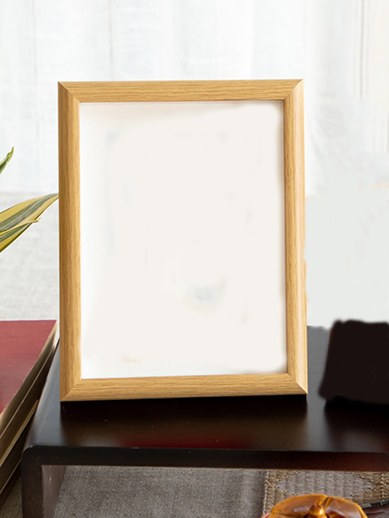 1 pieza marco de fotos de madera sin papel interior, marco de fotos simple para el hogar - Albaricoque - Ver 1