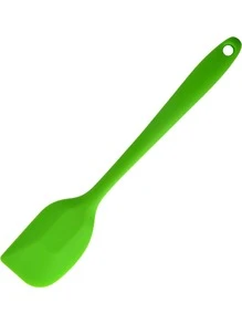 1 pieza espátula de silicona de color sólido, raspador de crema verde para hornear - Verde - Ver 2